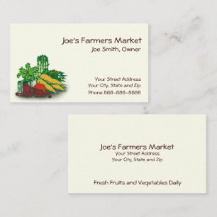 Bauer Market Health Food Business Card Visitenkarte