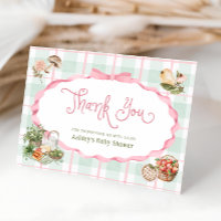 Bauer Market Pink Baby Dusche Danke Karte
