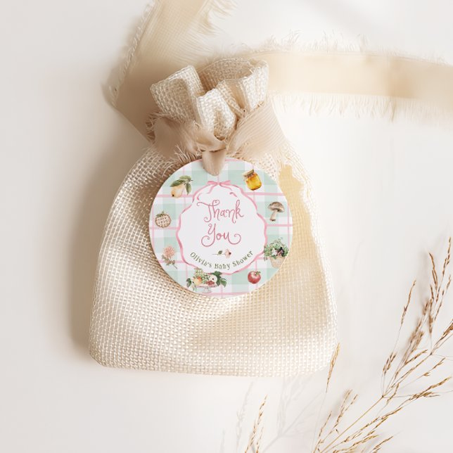 Bauer Market Pink Girl Baby Dusche Vielen Dank Geschenkanhänger (Von Creator hochgeladen)