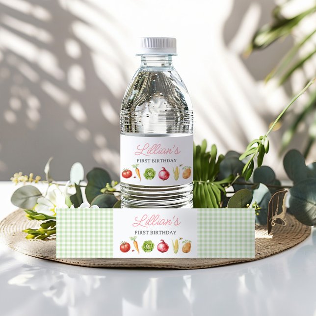 Bauer Markt Gemüsestand Geburtstag Wasserflaschenetikett (Von Creator hochgeladen)