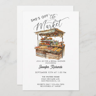 Bauer Markt Retro Rustikales Vintages Brautparty Einladung