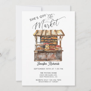 Bauer Markt Retro Rustikales Vintages Brautparty Einladung
