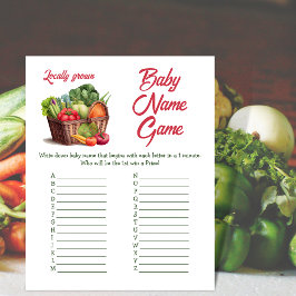 Bauer Markt Vor Ort Grown Baby Shower Name Game
