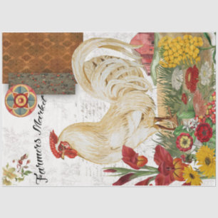 Bauer Markthühner Seidenpapier