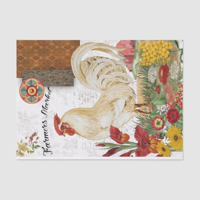 Bauer Markthühner Seidenpapier (Vorderseite)