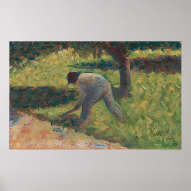 Bauer mit Haus Poster (Vorne)