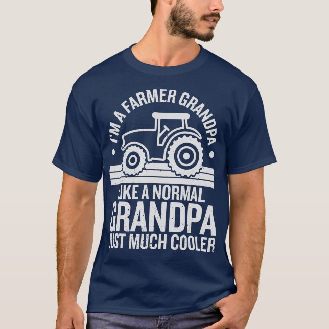 Bauer Opa Design für Traktoren T-Shirt (Vorderseite)