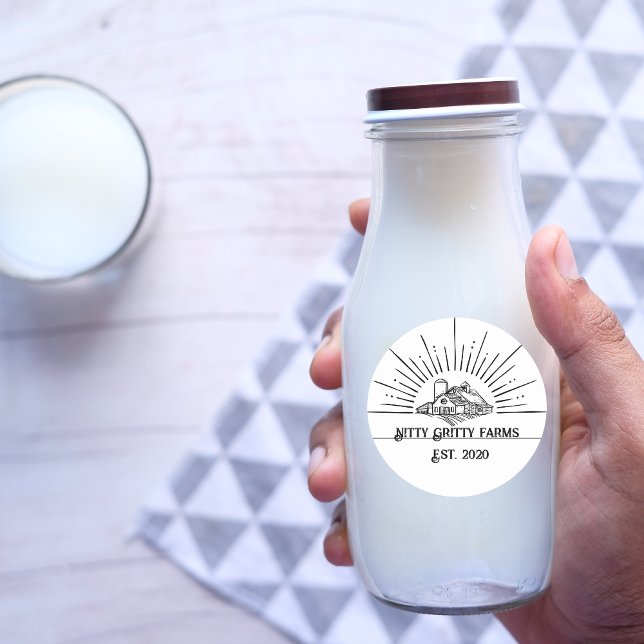 Bauer Rancher für kleine Unternehmen Runder Aufkleber (Von Creator hochgeladen)