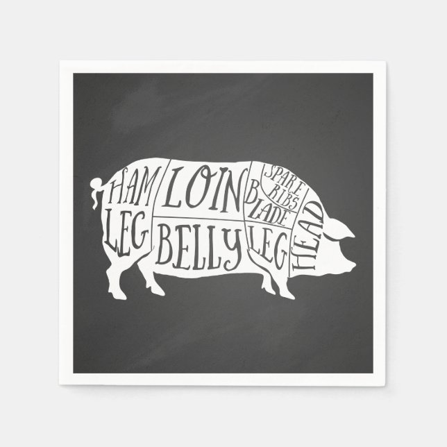 Bauer Schweinefleisch Fleischteilstücke Fleisch vo Serviette (Vorderseite)