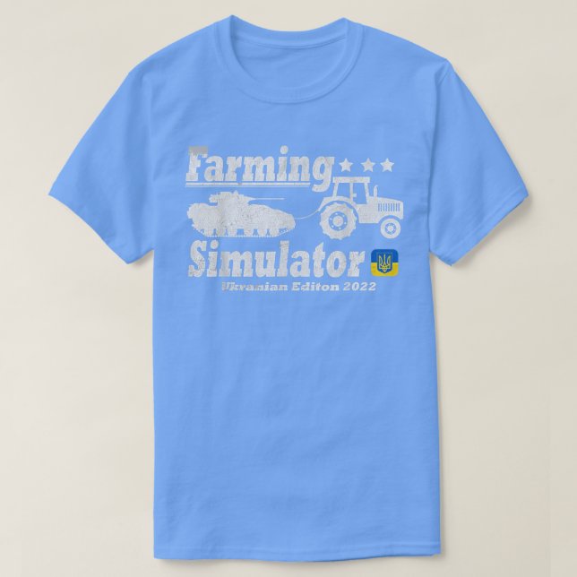 Bauer Simulator Traktor Pulltank Ukrainische Ed T-Shirt (Design vorne)