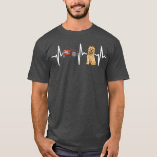 Bauer Tractor Cairn Terrier Heartbeat T-Shirt