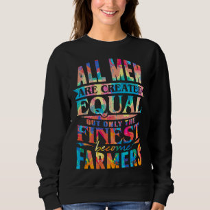 Bauer Traktor Farm Kuh Hühnermalerei Sweatshirt