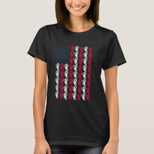 Bauer-Traktoren kommen in die amerikanische Flagge T-Shirt