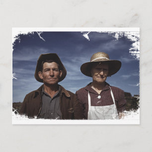 Bauer und Ehefrau Postkarte