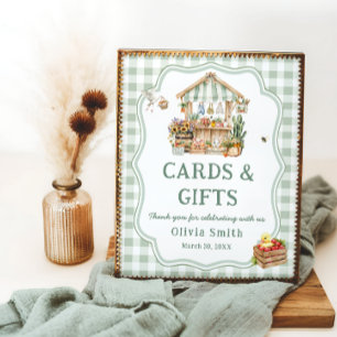 Bauer vermarkten Babyduschkarten und Geschenke Poster