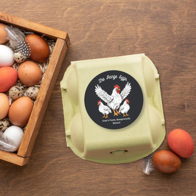 Bauer vermarkten Eierschachteln Runder Aufkleber (Von Creator hochgeladen)