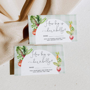 Bauer vermarkten Gemüse wie großen Mama-Bauch Begleitkarte