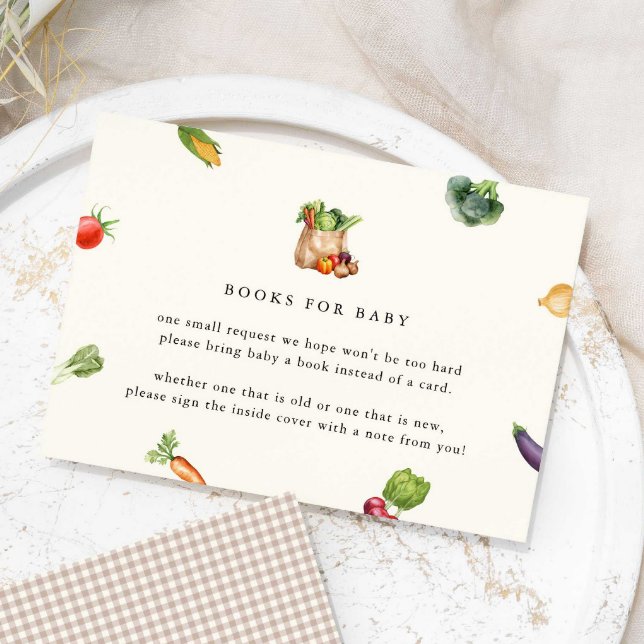Bauer vermarkten lokale Bücher für Babydusche Begleitkarte (Von Creator hochgeladen)