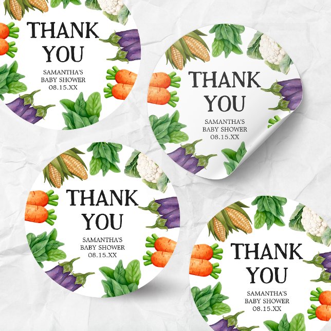 Bauer vermarkten vor Ort gebaute Kinderdusche Runder Aufkleber (Locally Grown Baby Shower Round Sticker)