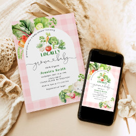 Bauer vermarkten Vor Ort gewachsene Pink-Babydusch Einladung