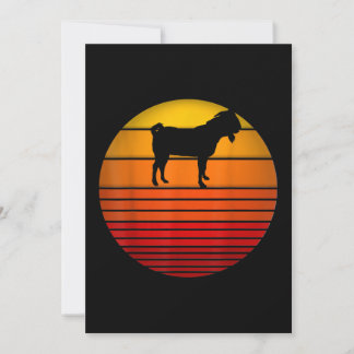 Bauer Vintag Retro Sunset Funny Farm Animal Going Einladung