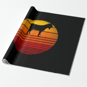 Bauer Vintag Retro Sunset Funny Farm Animal Going Geschenkpapier