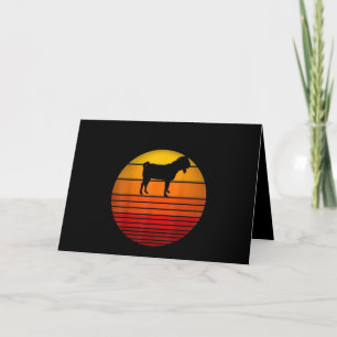 Bauer Vintag Retro Sunset Funny Farm Animal Going Karte