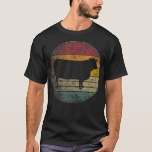 Bauer von Lover Cow Farm Vintag gestörter Retro-70 T-Shirt