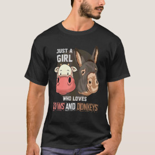 Bauer von Tieren Frauen nur ein Mädchen, das Kühe  T-Shirt