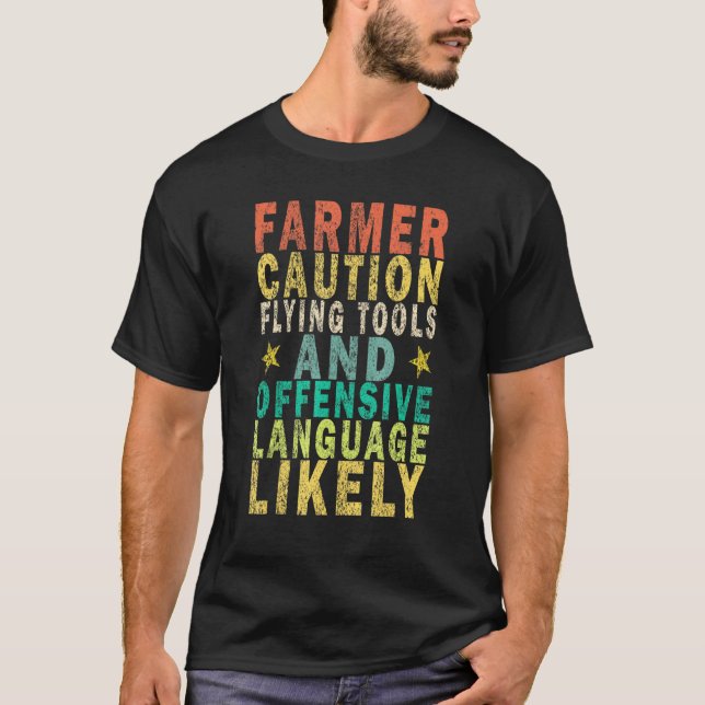 Bauer Vorsicht beim Flying Tools und Offensive Lan T-Shirt (Vorderseite)