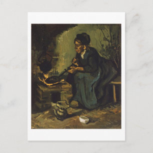 Bäuerin am Kamin, Vincent van Gogh Postkarte