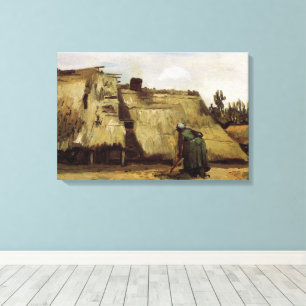 Bäuerin beim Umgraben Cottage von Vincent van Gogh Leinwanddruck