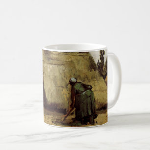 Bäuerin gräbt Cottage von Vincent van Gogh Kaffeetasse