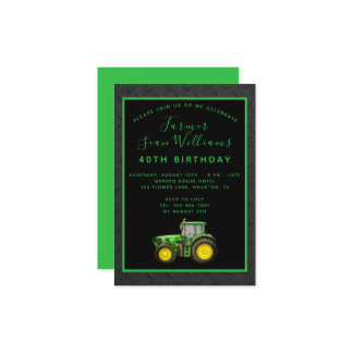 Bauern 40. Geburtstag Party Einladung