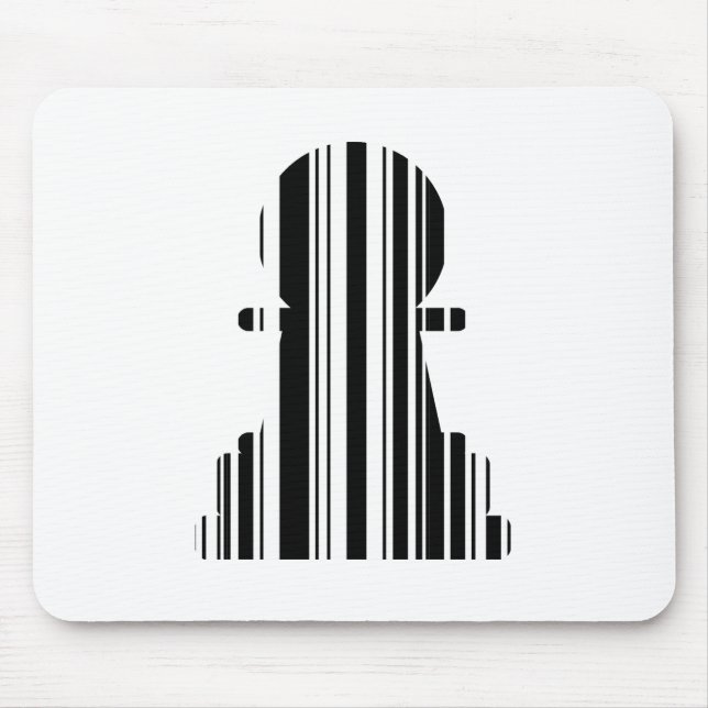 Bauern-Bar-Code-Schachfigurenmuster-Design Mousepad (Vorne)