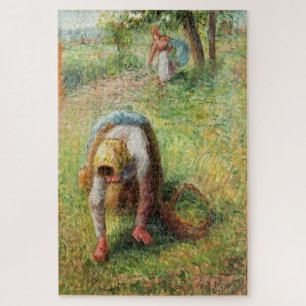 Bauern beim Grassammeln (1883) – Camille Pissarro Puzzle
