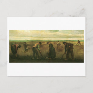 Bauern beim Kartoffelpflanzen, Vincent van Gogh Postkarte