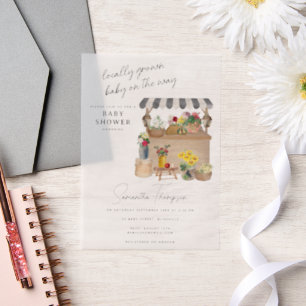 Bauern Blume Cart Stand Market Babydusche