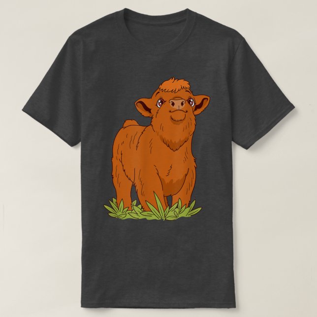 Bauern der Hochland-Kuh Longhorn Rinder T-Shirt (Design vorne)