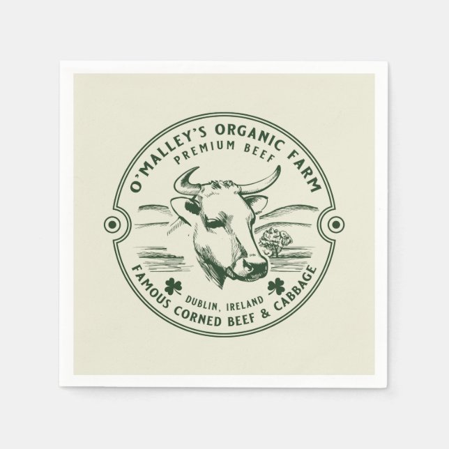 BAUERN DES Vintagen LANDWIRTSCHAFTSHAUSES MARKTENT Serviette (Vorderseite)