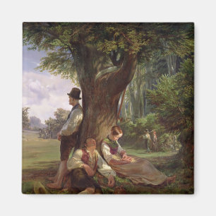 Bauern, die einen Siesta, 1841 haben Magnet
