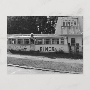 Bauern Diner Vermont Black & White - Postcard Postkarte