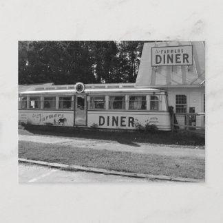 Bauern Diner Vermont Black & White - Postcard Postkarte
