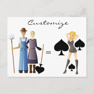 Bauern Ehefrau Queen of Spades Thunder_Cove Postkarte