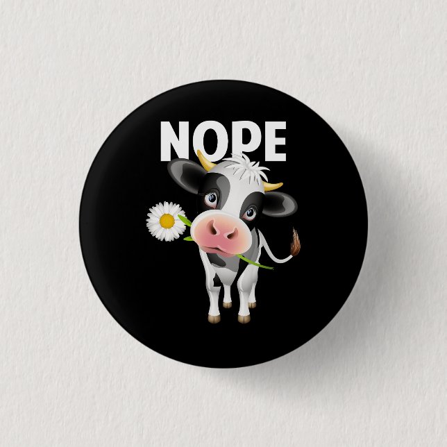 Bauern essen Daisy Blume Farm Tiere Button (Vorderseite)