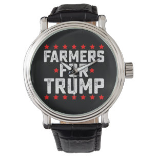 Bauern für Trump Präsidentschaftswahl Vintage Armbanduhr