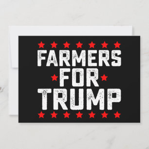 Bauern für Trump Präsidentschaftswahl Vintage Einladung