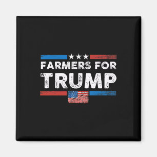 Bauern Für Trump Us Flagge Vintage Magnet