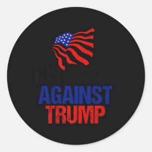 Bauern gegen Trump Anti Donald Trump American F Runder Aufkleber