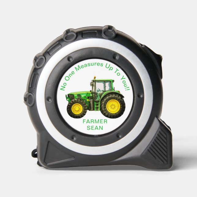 Bauern grüner Traktor Maßband (Vorderseite)
